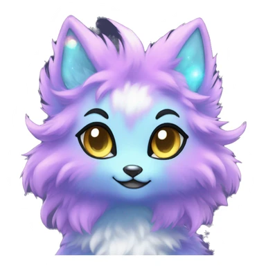 Shiny Fluffy Anthro Sona Nebula Fakemon sticker