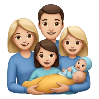 Parents with 3 babies gender sticker