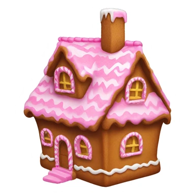 gingerbread house pink  sticker