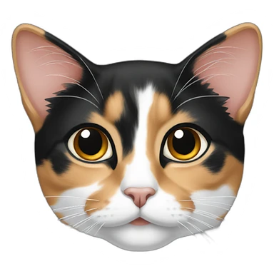 calico cat mostly black sticker