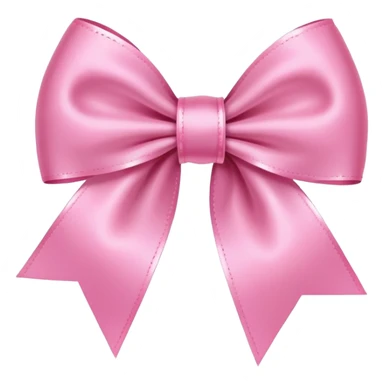 cute pink ribbon bow for hair sticker