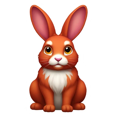 Red head king bunny sticker