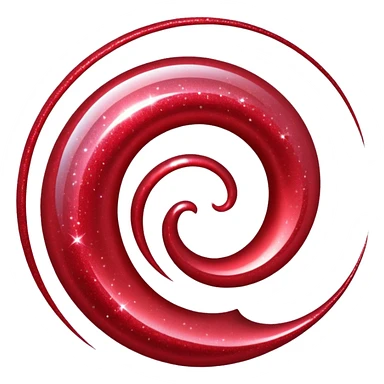 red glitter portal sticker