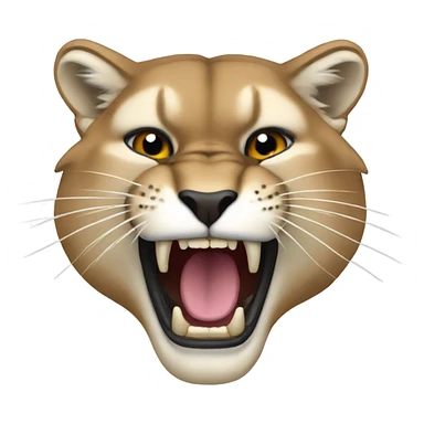 cougar roaring sticker