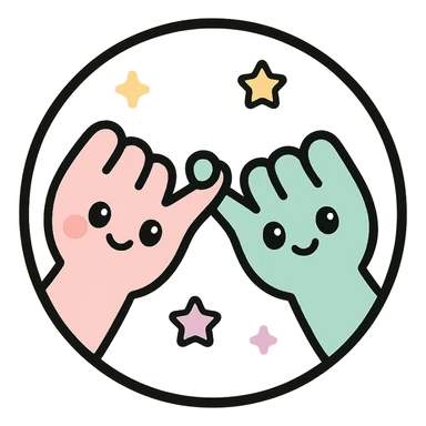 little alchemy style icon
subject: a promise
border: medium-black
shape: round, circular
background: white
style: full color fill with medium black outlining sticker