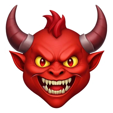 classic devil face sticker