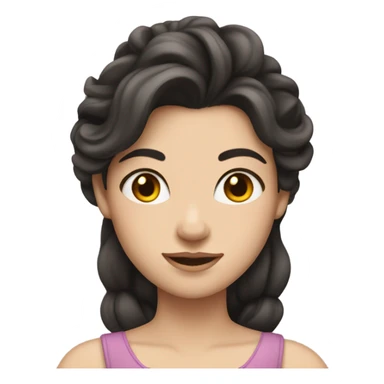 Princess- Fair skin- Long dark hair sticker