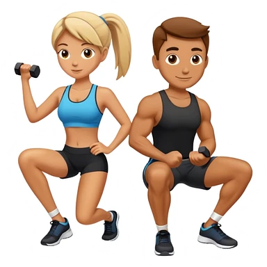 Couple working out  sticker