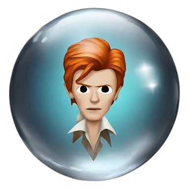 David bowie crystal ball sticker