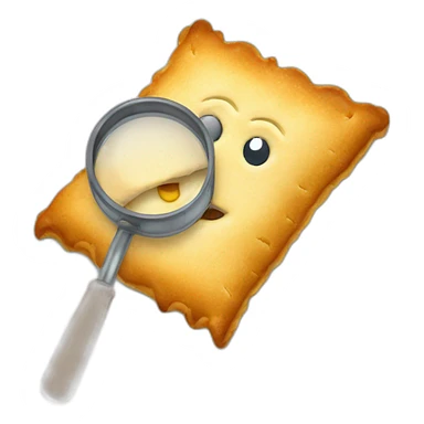 poptart with magnifying glass sticker