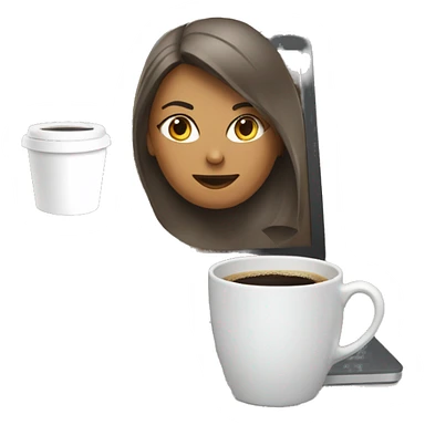 Women’s laptop and coffee cup  sticker