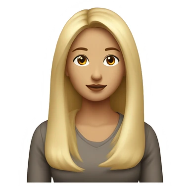 Femme blonde avec les yeux marron cheveux un peux long lisse sticker