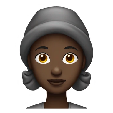 Dark skinned woman with a bonnet on sticker