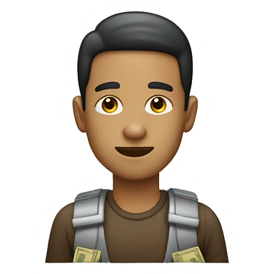 Joven con dinero  sticker