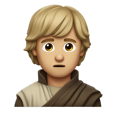 luke skywalker shedding a tear sticker