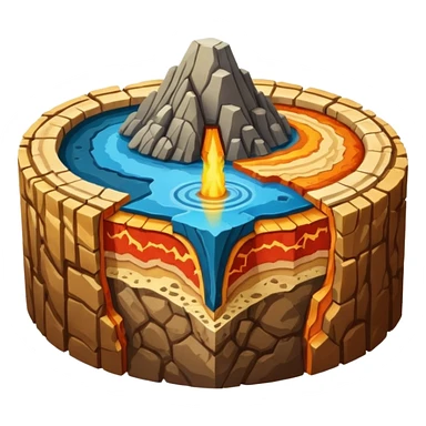 Planet crust, mantle, and core sticker