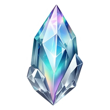 white silver iridescent nebula crystal shard sticker