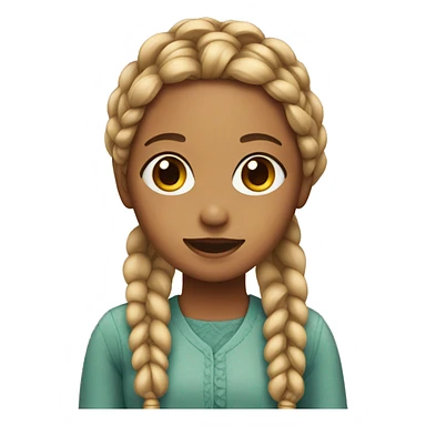 Girl with braids  sticker