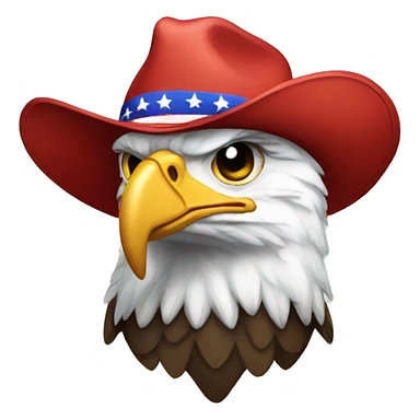Eagle wearing MAGA hat sticker