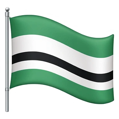 I want a flag as a emoji its made by three colours white green and black sticker
