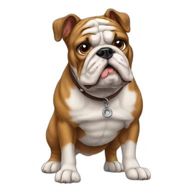 Dog Bulldog full-height sticker