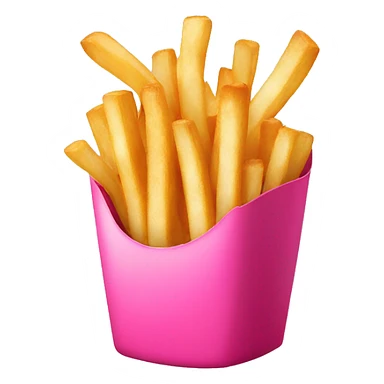 Pink French fries sticker