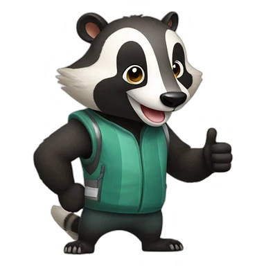 badger thumbs up sticker