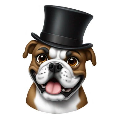 Georgia bulldog with top hat sticker