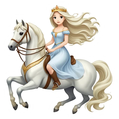 Ethereal princess horse sticker