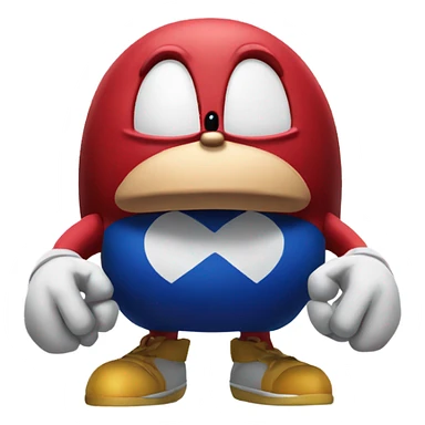 knuckles from sonic movie sticker