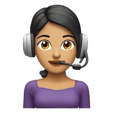 Chica morena con audífonos sticker