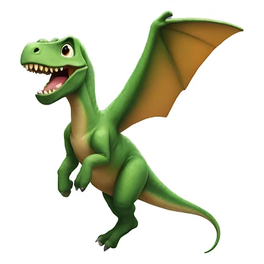 dinosaur flying sticker