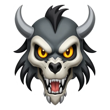 Skeletal-Skull-faced-Obstagoon-Houndoom-Salandit-fusion sticker