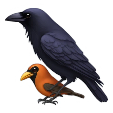 Raven and robin  sticker