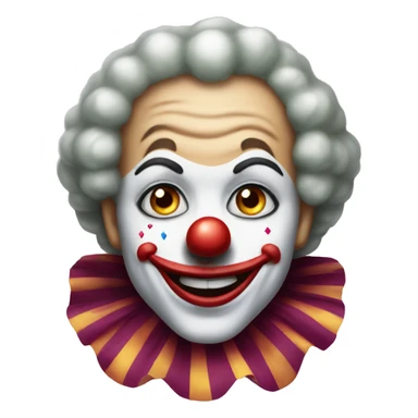a clown with diamond sticker