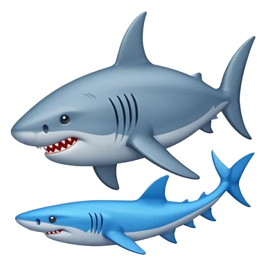 Quiero que me hagas un tiburón con zapatos azules sticker