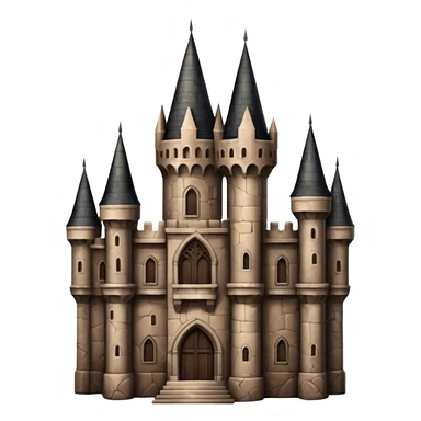 Brown dark acedamia castle sticker