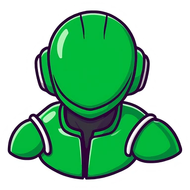 green shoulder pads sticker