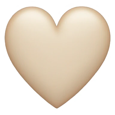 Neutral coloured heart emoji sticker