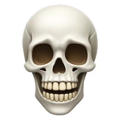 Skeleton with tongue sticking out sticker