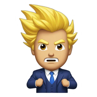 Donald Trump [super saiyan] sticker