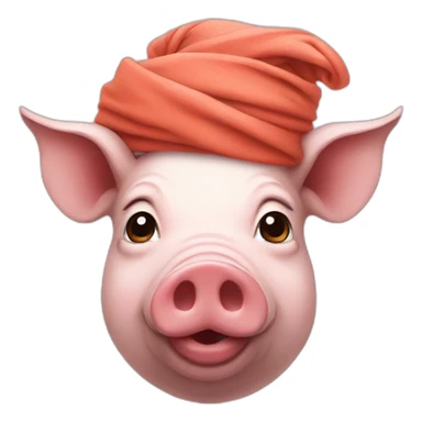 Pig in turban sticker