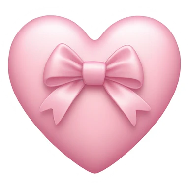 Light pink heart with a small bow sticker