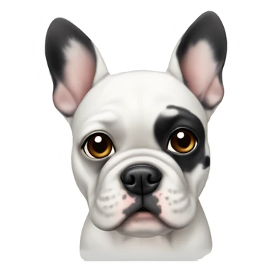 White French bulldog with dark spots sticker