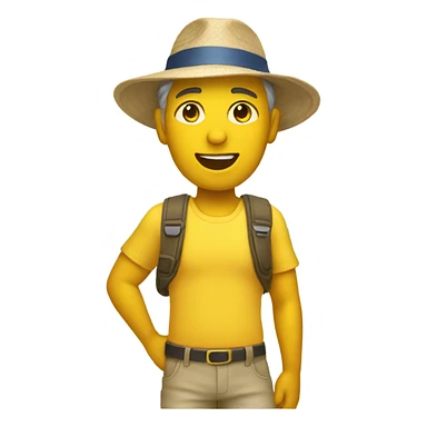 beach tour guide yellow skin sticker
