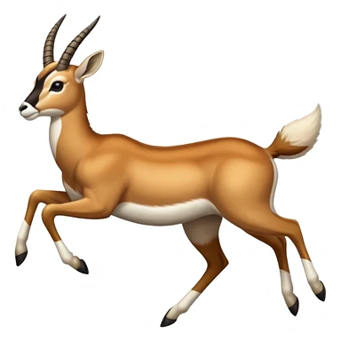 a springbok jumping sticker
