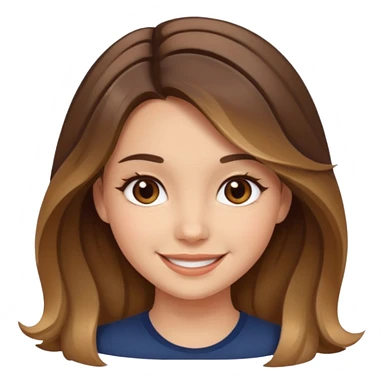 girl with balayage hair emoji sticker
