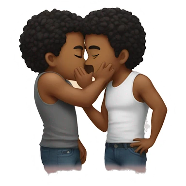 bro kissing bro sticker
