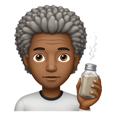 Black man salt n pepper hair sticker