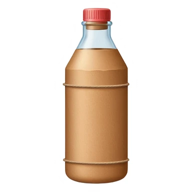 kraft paper in Bottle sticker